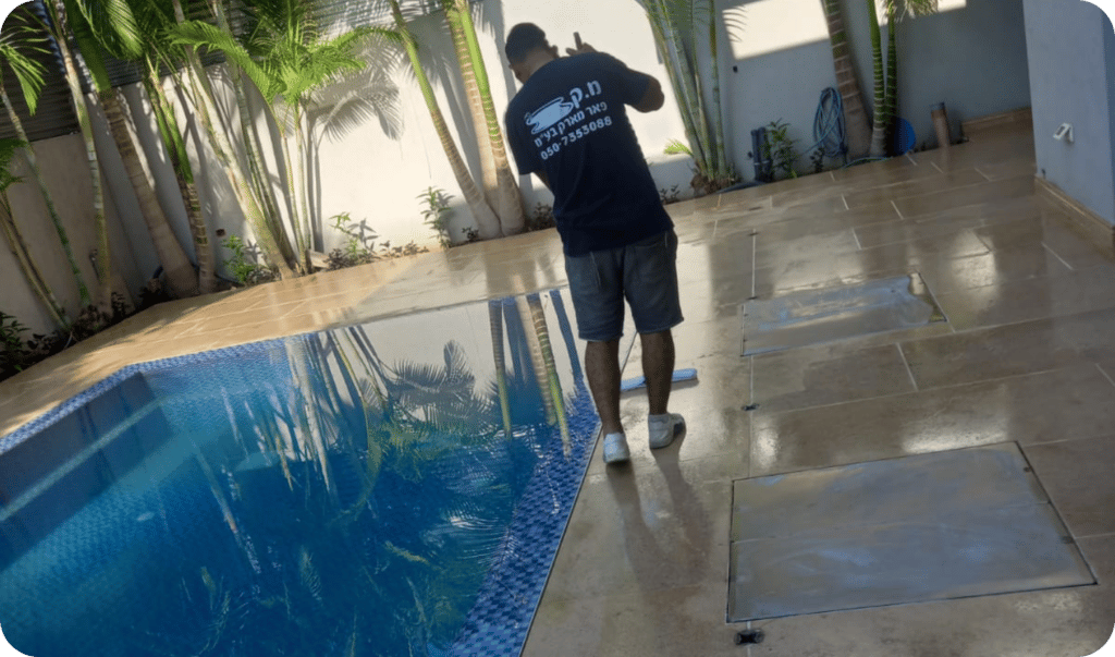 Plasterer renovating indoor walls